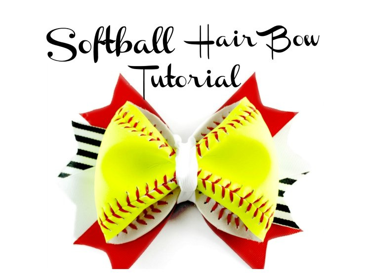 Softball Hair Bow